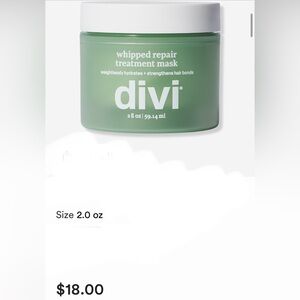 Divi whipped repair treatment, mask, hydrates, and strengthens hair bonds - NWT